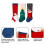 Christmas Mini Stockings Classic Fireplace Hanging 3
