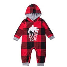 Christmas Family Pajamas Hooded Buffalo Check Set