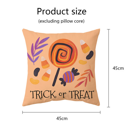 Ghost Throw Pillow Cases Horror Pumpkin Bat Polka Dot 4 1