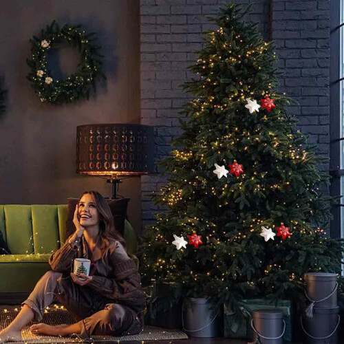 Velvet Star Tree Topper Red 1 Piece 1