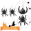 Halloween Acrylic Stud Earrings Black Spider Ghost Skull 2