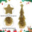 Gold Artificial Christmas Tree with Wooden Base 1