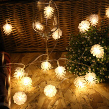 Pinecone LED String Lights Battery Powered