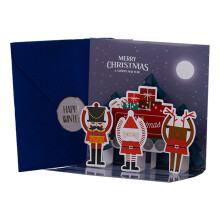 3D Christmas Greeting Card for Business Gift