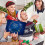 Christmas Fireplace Photography Backdrop with Xmas Trees 4