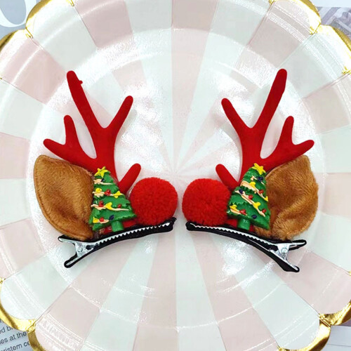 Christmas Hairpin Tree Branches Reindeer Antlers 1