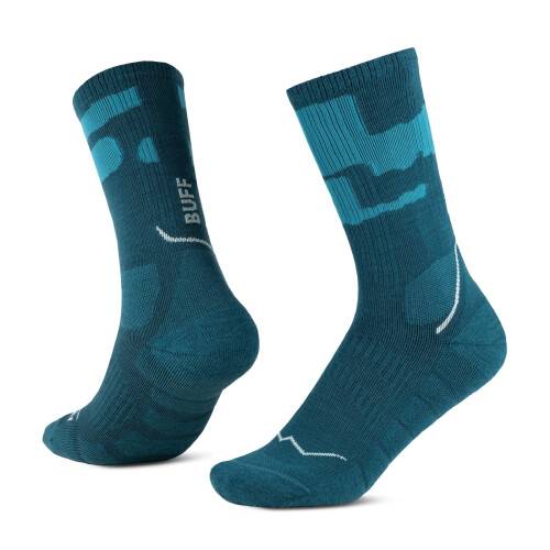 Buff (S, Teal) Buff Merino Mw Medium Weight Crew Socks