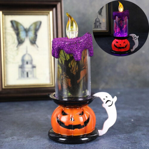 LED Color-Changing Electronic Candle Skeleton Pumpkin 1
