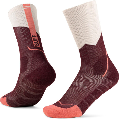 Buff (M, Wine) Buff Merino Mw Medium Weight Crew Socks