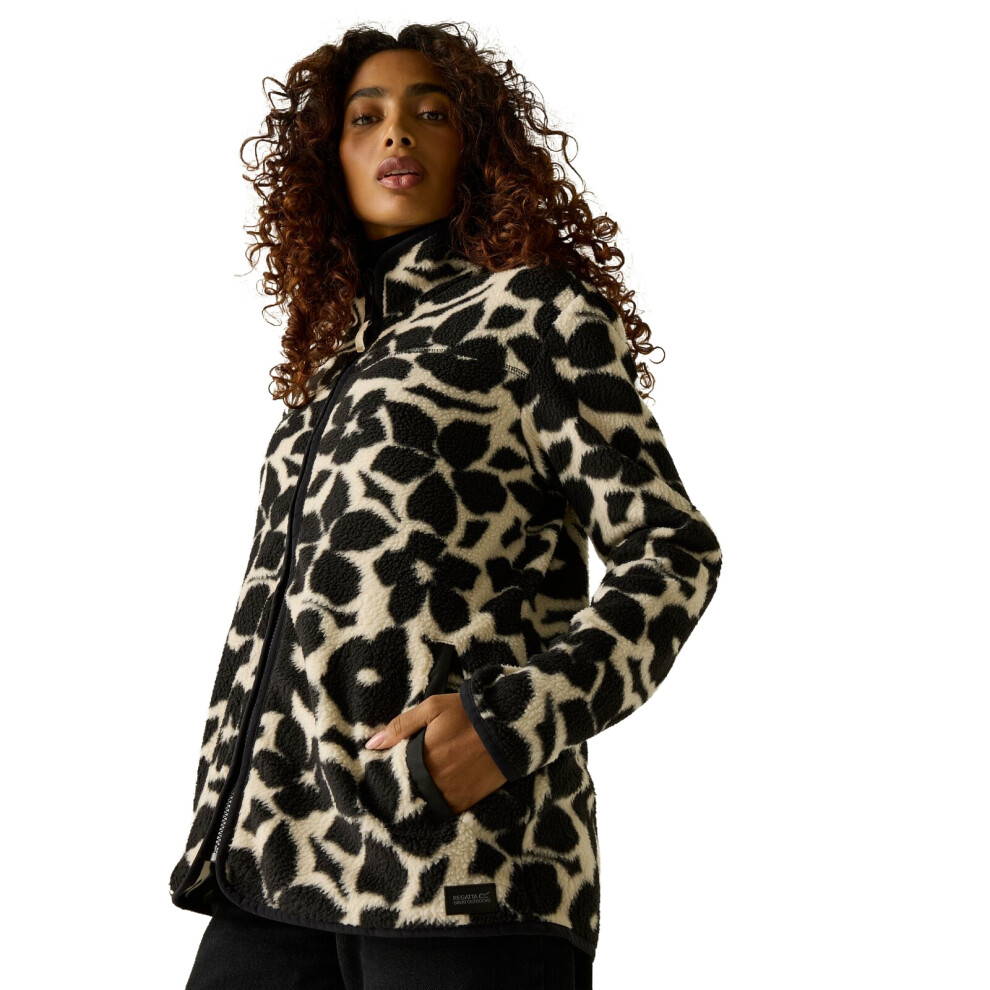 Regatta Women's Mono Shadow Floral Frankie Borg Full Zip Fleece - Image 4