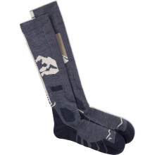 (S, Night Blue) Buff HW Merino Wool Over the Calf Walking Socks
