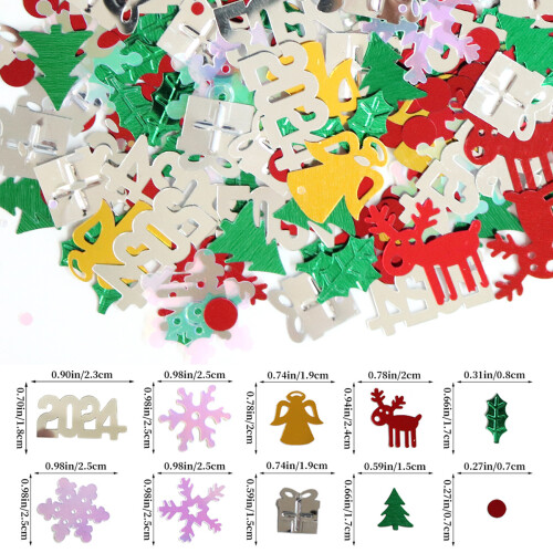 Christmas Confetti Pack Snowflake Pine Alphabet 6 1