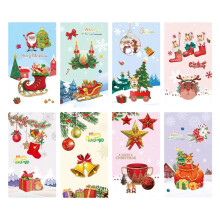 Funny Christmas Cards with Envelopes - 12 pcs