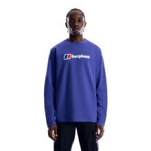 (M, Bottle Blue) Berghaus Mens Big Logo Long Sleeve T-Shirt