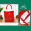 Christmas Gift Bag with Handle - Xmas Tree and Elk Print 5