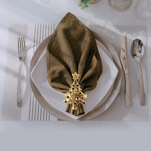 Christmas Tree Napkin Rings Set 4 pcs 1
