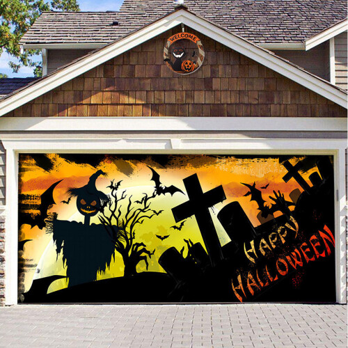 Halloween Garage Door Banner Decoration 2