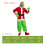 Grinch Costume with Green Fur Mask 5