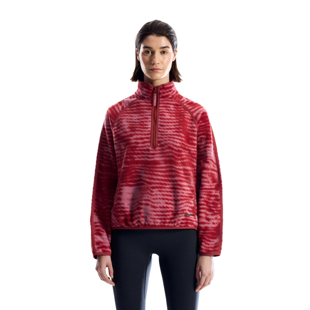 Bamburgh Half Zip Fleece - Provence/ Fury Women's Red - Image 3