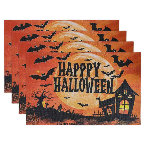 Plastic Halloween Placemats Set of 4