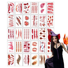 Halloween Temporary Tattoos Fake Scars Bloody Wounds 30