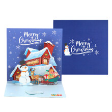 Paper Love Merry Christmas Pop-Up Card Handmade 3D