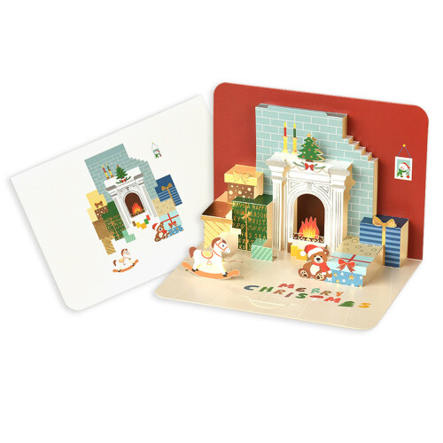 3D Christmas Greeting Cards Pop Up 6PCS with Envelopes