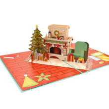 Christmas Pop Up Card Handmade 3D Greeting Card