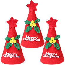 Beavorty Kids Santa Hat Bonnet Christmas Felt Cap