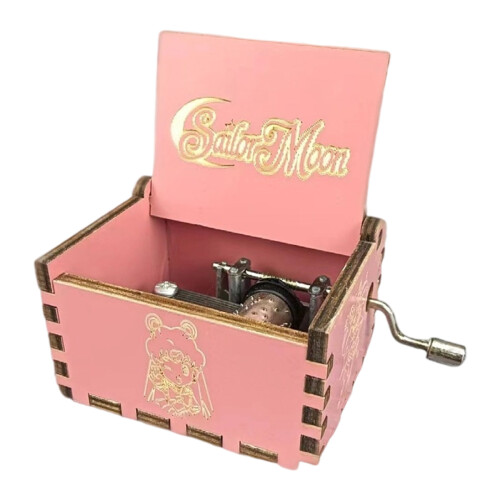 Wooden Music Box with Classical Carving Decoration