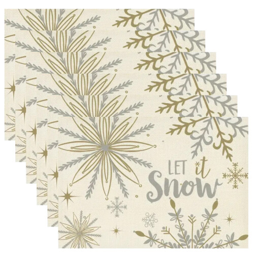 Snowflake Winter Table Mat Christmas Decoration