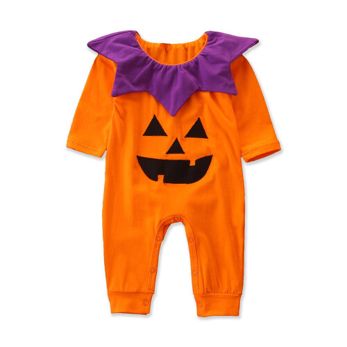 Halloween Pumpkin Hoodie Jumpsuit