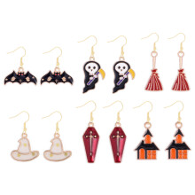 Halloween Stud Earrings Ghost Bat Spider Skull