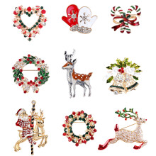 Christmas Brooches Jewelry Gifts for Girls with Tree and