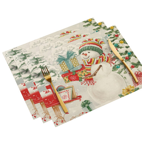 Cotton Table Linen for Christmas Winter Parties