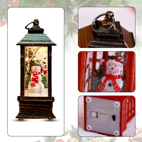 Lighted Snow Globe Christmas Lantern Battery Operated 2