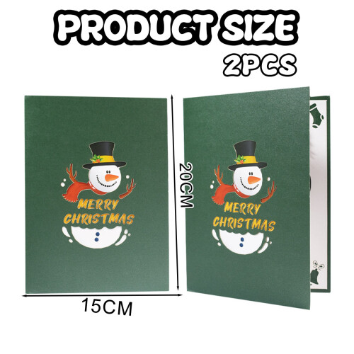 Christmas Pop Up Card 3D Handmade 1