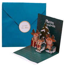 Christmas Envelopes Postcards for Friends Pop-Up Cards