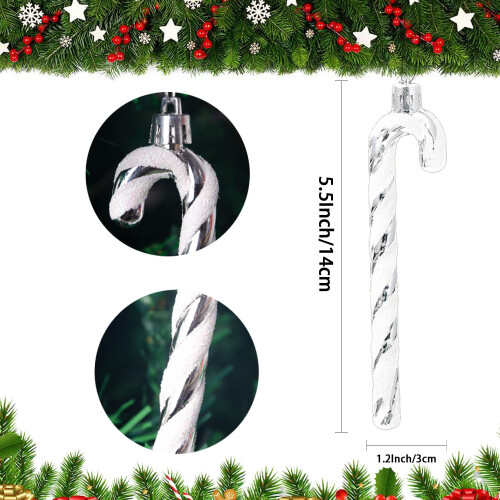 Candy Cane Christmas Tree Decorations 12 pcs 1