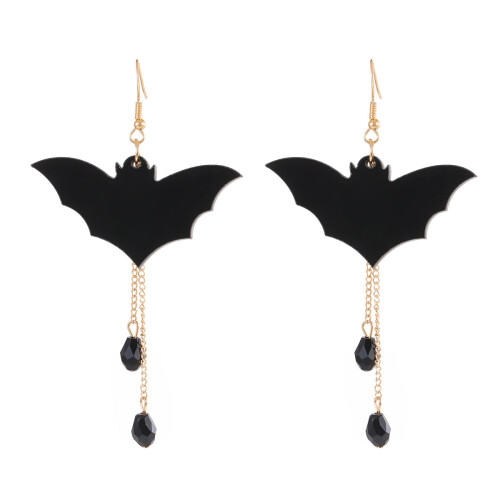 Halloween Acrylic Stud Earrings Black Spider Ghost Skull