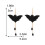 Halloween Acrylic Stud Earrings Black Spider Ghost Skull 2