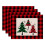 Mini Artificial Christmas Tree White with Star and Wooden 1