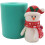 3D silicone Christmas candle mold snowman DIY 1