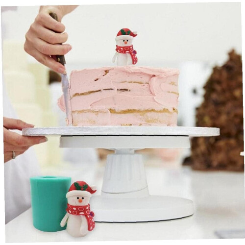3D silicone Christmas candle mold snowman DIY 2