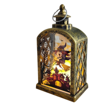 Halloween Lantern Portable Orange LED Candle Decor