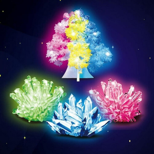 Crystal Growing Kit Light-Up 6 Crystals Science Gift for 1