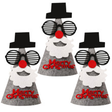 Beavorty Kids Santa Hat Christmas Felt Bonnet