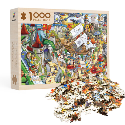 Wooden Stress Relief Puzzle Black and White