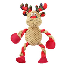 Christmas Reindeer Squeaky Plush Dog Toy for Medium Breeds