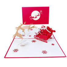 3D Christmas Greeting Card with Tree Design